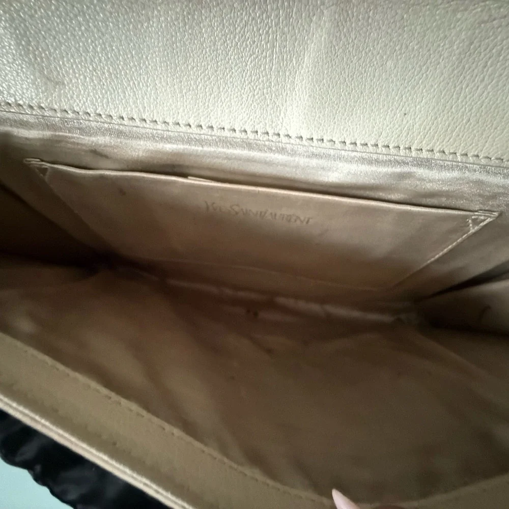 Yves Saint Laurent Cream Clutch - Picture 7 of 11